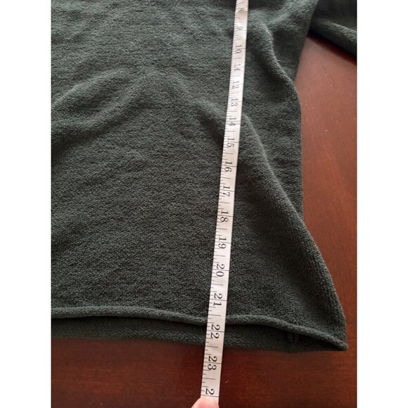 Prana Cozy V-Neck Fleece Sweater in Hunter Green Size Small Hiking Outside - Picture 10 of 13